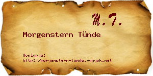 Morgenstern Tünde névjegykártya